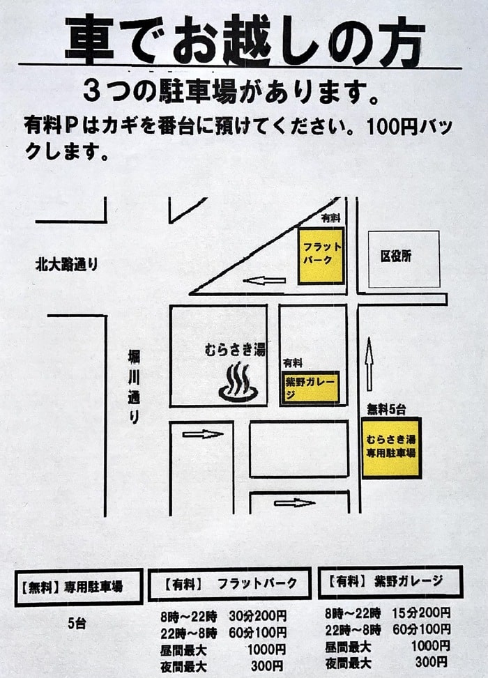 駐車場の案内写真
